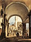 Francesco Guardi Famous Paintings - An Architectural Caprice